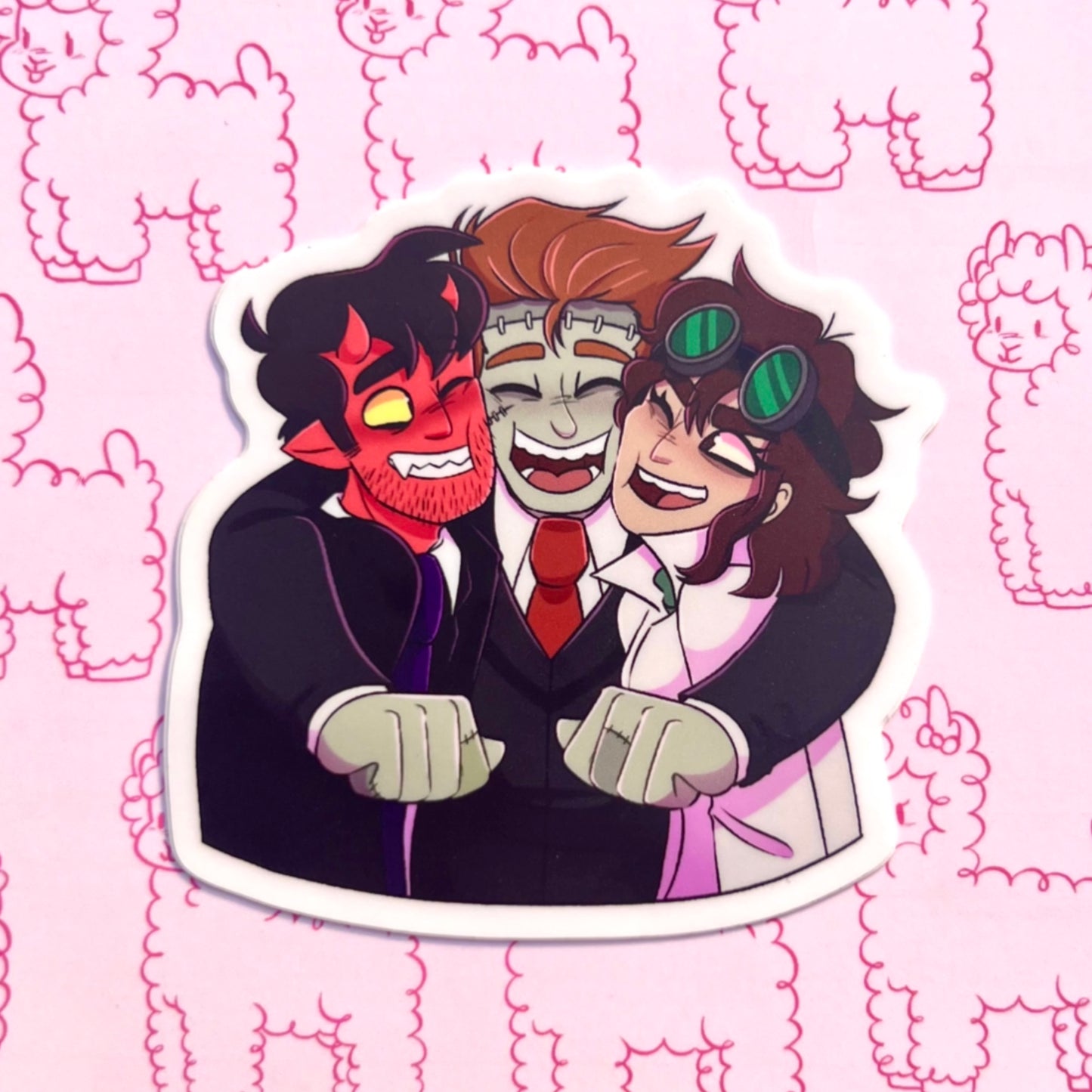 Monster Group Hug Sticker