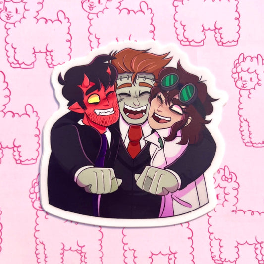 Monster Group Hug Sticker